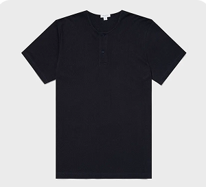 Black Henley T-Shirt